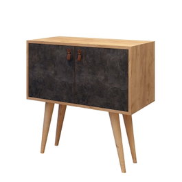 Hanah Home Consola Dencia en Roble y Gris Oscuro